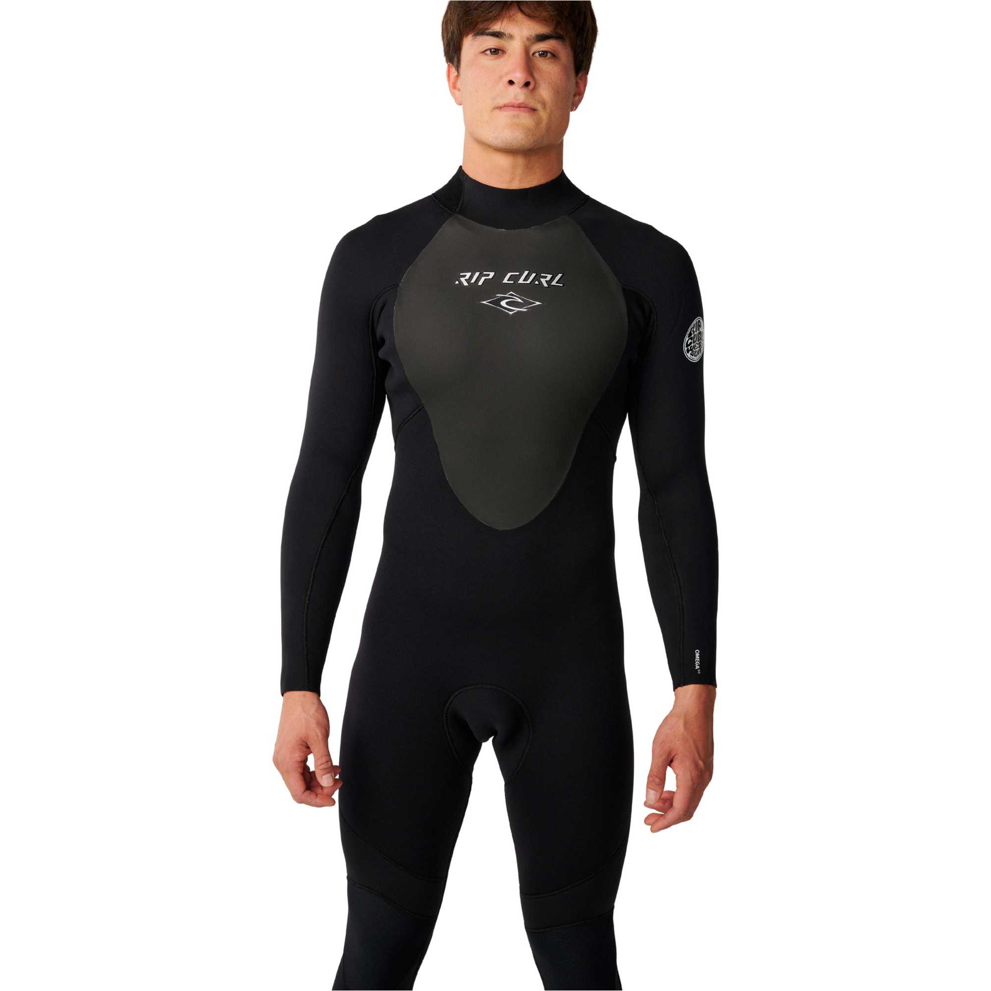 2026 Rip Curl Hombres Omega 5/3mm Back Zip Neopreno 18RMFS - Black